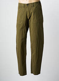 Pantalon droit tissage popeline taille normale vert DAYTONA homme