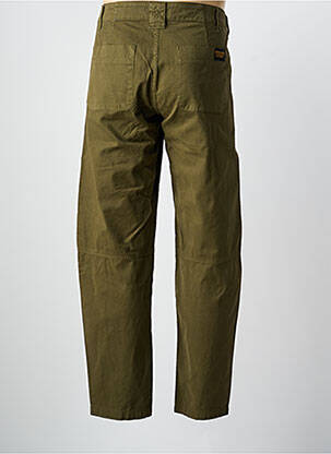 Pantalon droit tissage popeline taille normale vert DAYTONA homme