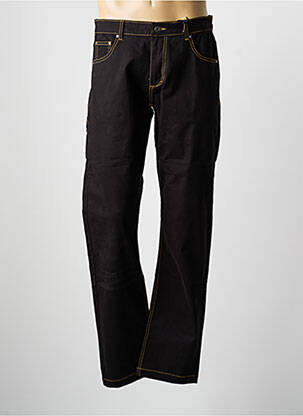 Jeans coupe droite fermeture zippée sous rabat boutonné taille normale noir DAYTONA homme