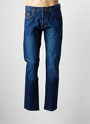 Jeans coupe slim fermeture boutonnée sur le devant taille normale bleu fonce DAYTONA homme