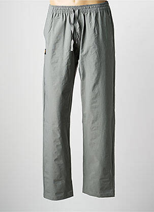 Pantalon droit tissage popeline taille normale gris DAYTONA homme