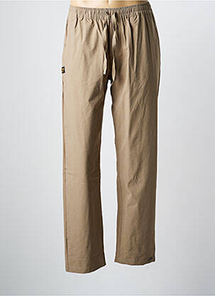 Pantalon droit tissage popeline taille normale beige DAYTONA homme