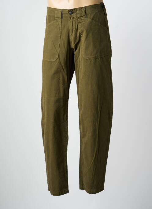 Pantalon droit tissage popeline taille normale vert DAYTONA homme