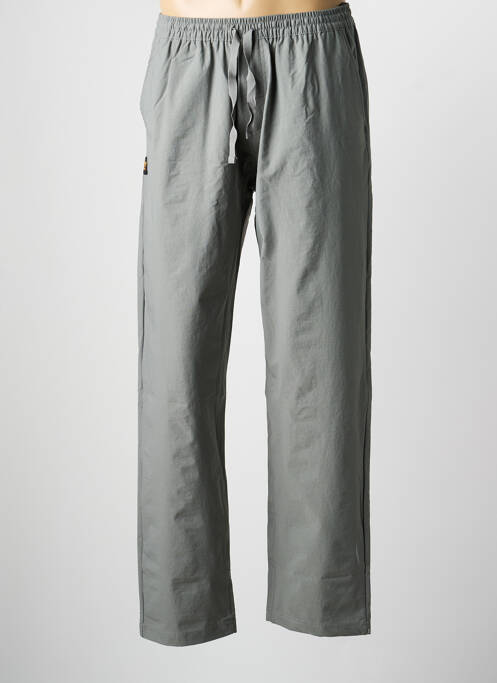 Pantalon droit tissage popeline taille normale gris DAYTONA homme