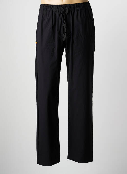 Pantalon droit tissage popeline taille normale noir DAYTONA homme