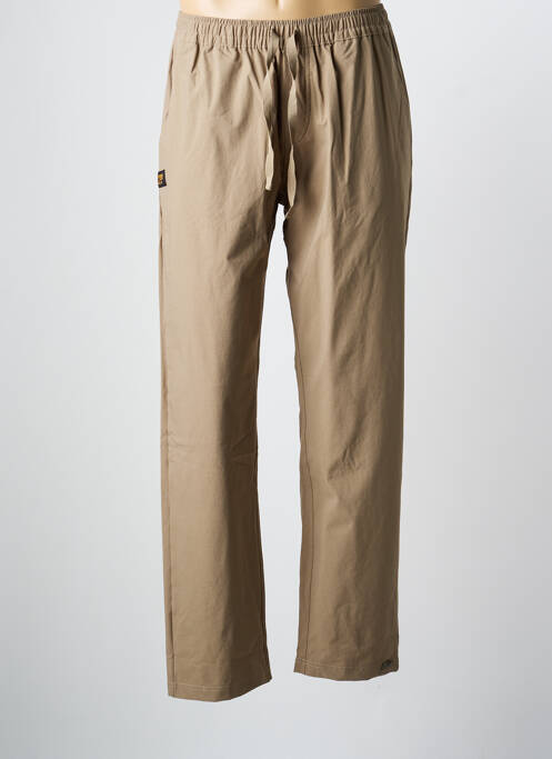 Pantalon droit tissage popeline taille normale beige DAYTONA homme