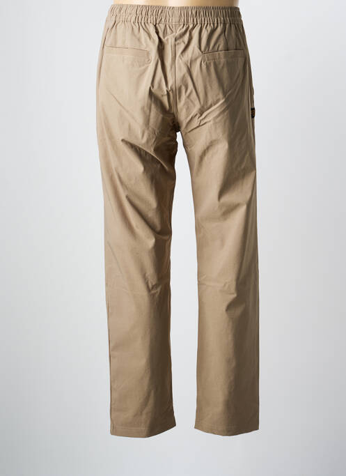 Pantalon droit tissage popeline taille normale beige DAYTONA homme