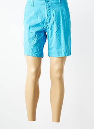 Short fermeture zippée sous rabat boutonné taille basse bleu clair DAYTONA homme