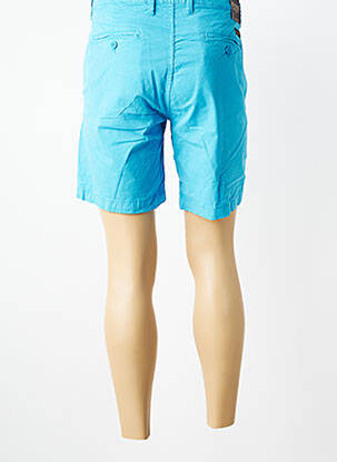 Short fermeture zippée sous rabat boutonné taille basse bleu clair DAYTONA homme