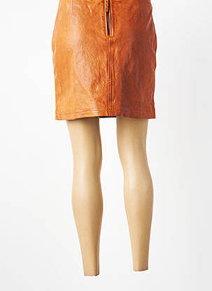 Jupe courte coupe droite orange ROSE GARDEN femme