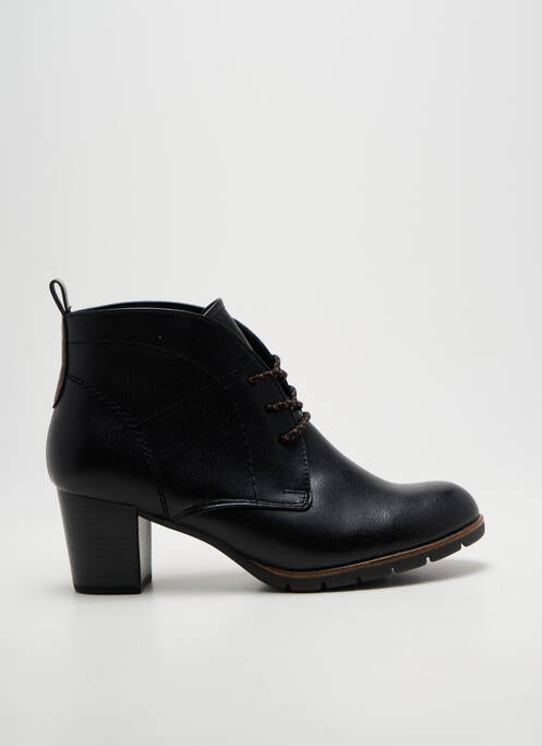 Bottines/boots tissage satiné talon de 4 à 6cm noir MARCO TOZZI femme
