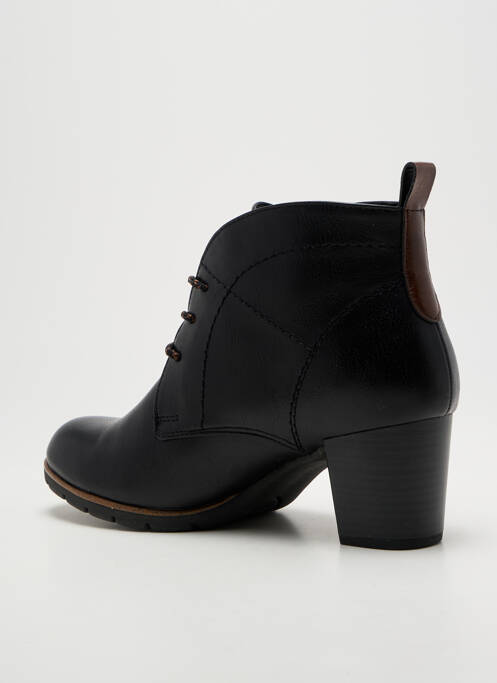 Bottines/boots tissage satiné talon de 4 à 6cm noir MARCO TOZZI femme