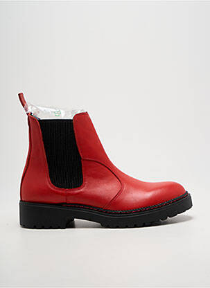 Bottines/boots talon bas talon plat jusqu'à 3cm rouge BUENO femme