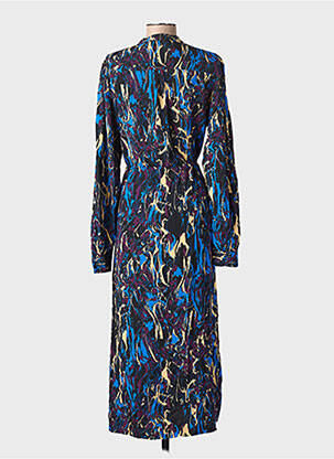 Robe longue imprimé fantaisie manches longues noir VILA femme