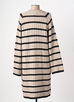 Robe pull coupe cintrée manches longues marron B.YOUNG femme