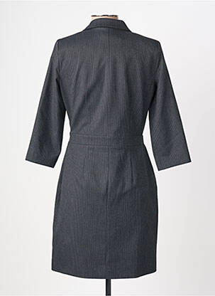 Robe courte manches 3/4 manches 3/4 gris MORGAN femme