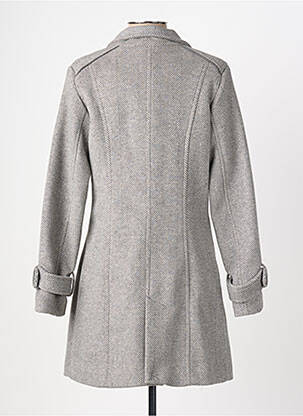 Manteau long coupe cintrée sans capuche gris SALSA femme