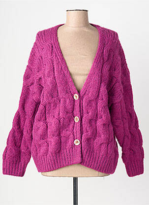 Gilet manches longues stretch violet MOLLY BRACKEN femme