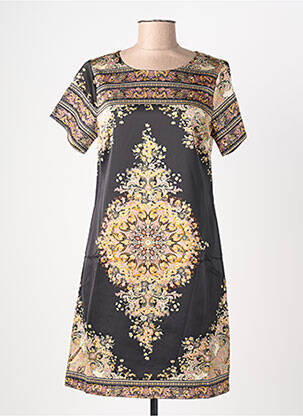 Robe courte manches courtes manches courtes noir MOLLY BRACKEN femme