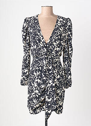 Robe courte manches longues manches longues noir MORGAN femme