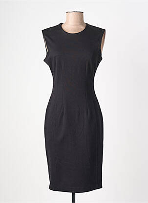 Robe mi-longue sans manche sans manche noir QUATRE VINGT JOURS femme