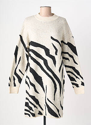 Robe pull coupe cintrée manches longues beige LOLA ESPELETA femme