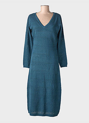 Robe pull col v manches longues vert TIFFOSI femme