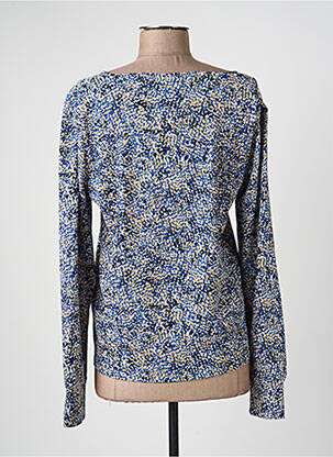 Top tissage crêpe manches longues bleu VILA femme
