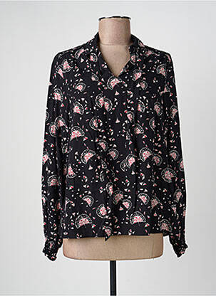 Chemisier imprimé fleurs manches longues noir LOLA ESPELETA femme