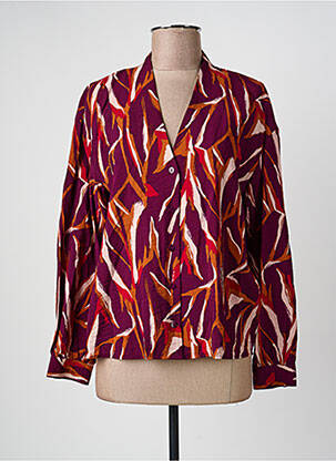Chemisier tissage crêpe manches longues violet VILA femme