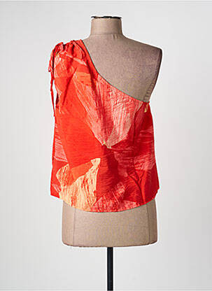 Top stretch sans manche orange VILA femme