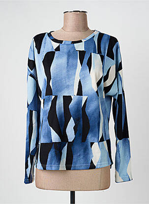 Pull coupe cintrée manches longues bleu B.YOUNG femme