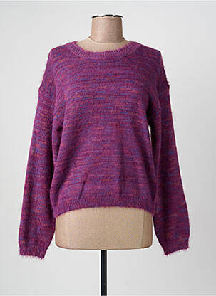 Pull stretch manches longues violet MOLLY BRACKEN femme