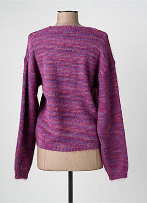 Pull stretch manches longues violet MOLLY BRACKEN femme