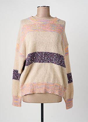 Pull stretch manches longues beige MOLLY BRACKEN femme