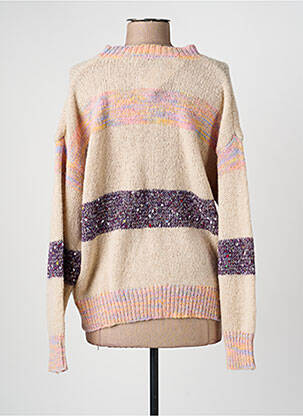 Pull stretch manches longues beige MOLLY BRACKEN femme