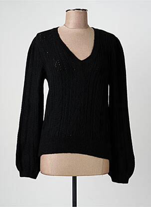Pull col v manches longues noir LOLA ESPELETA femme