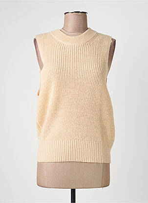 Pull stretch sans manche beige TIFFOSI femme