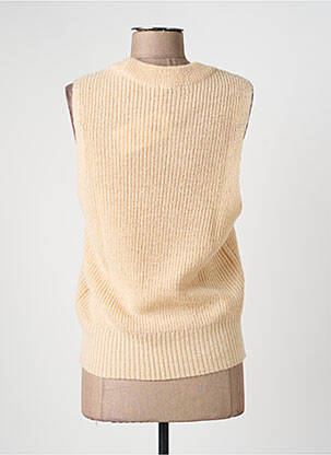 Pull stretch sans manche beige TIFFOSI femme