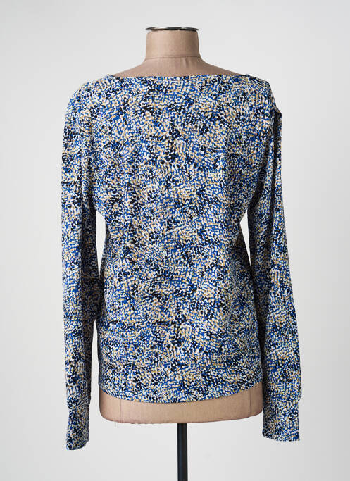 Top coupe cintrée manches longues bleu VILA femme