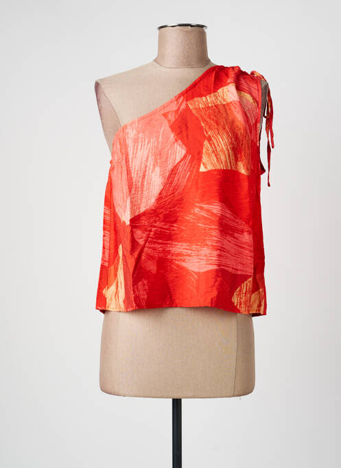 Top stretch sans manche orange VILA femme