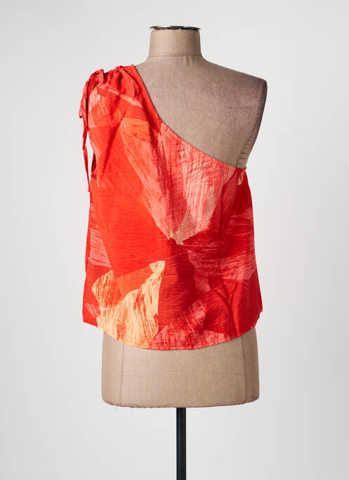Top stretch sans manche orange VILA femme