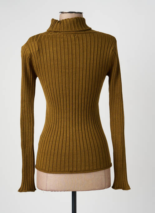 Pull col roulé coupe ajustée manches longues vert MOLLY BRACKEN femme