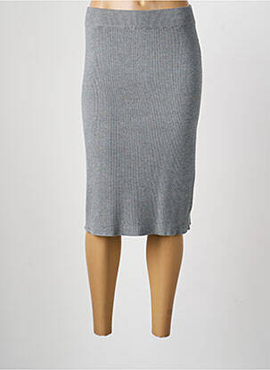 Jupe mi-longue taille normale gris B.YOUNG femme