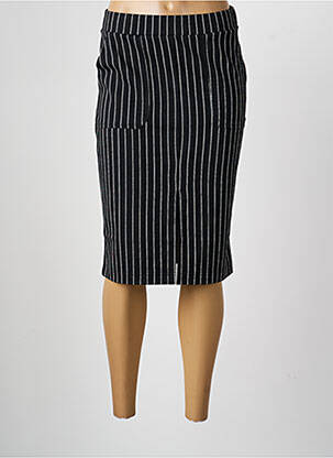 Jupe mi-longue taille élastique gris B.YOUNG femme