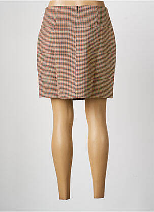 Jupe courte coupe droite beige DEELUXE femme
