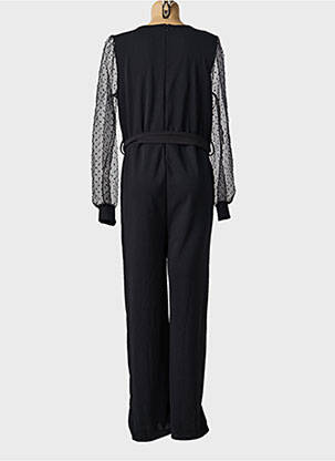 Combi-pantalon fermeture zippée au dos manches longues noir JOLIFLY & JUSTINE Y femme