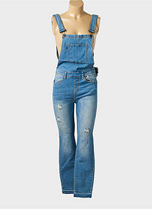 Salopette coupe droite fines bretelles bleu DEELUXE femme