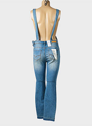 Salopette coupe droite fines bretelles bleu DEELUXE femme