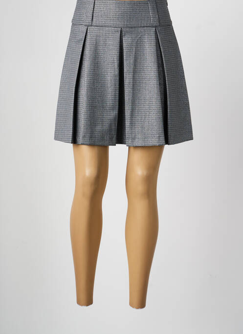 Jupe courte coupe évasée gris MORGAN femme